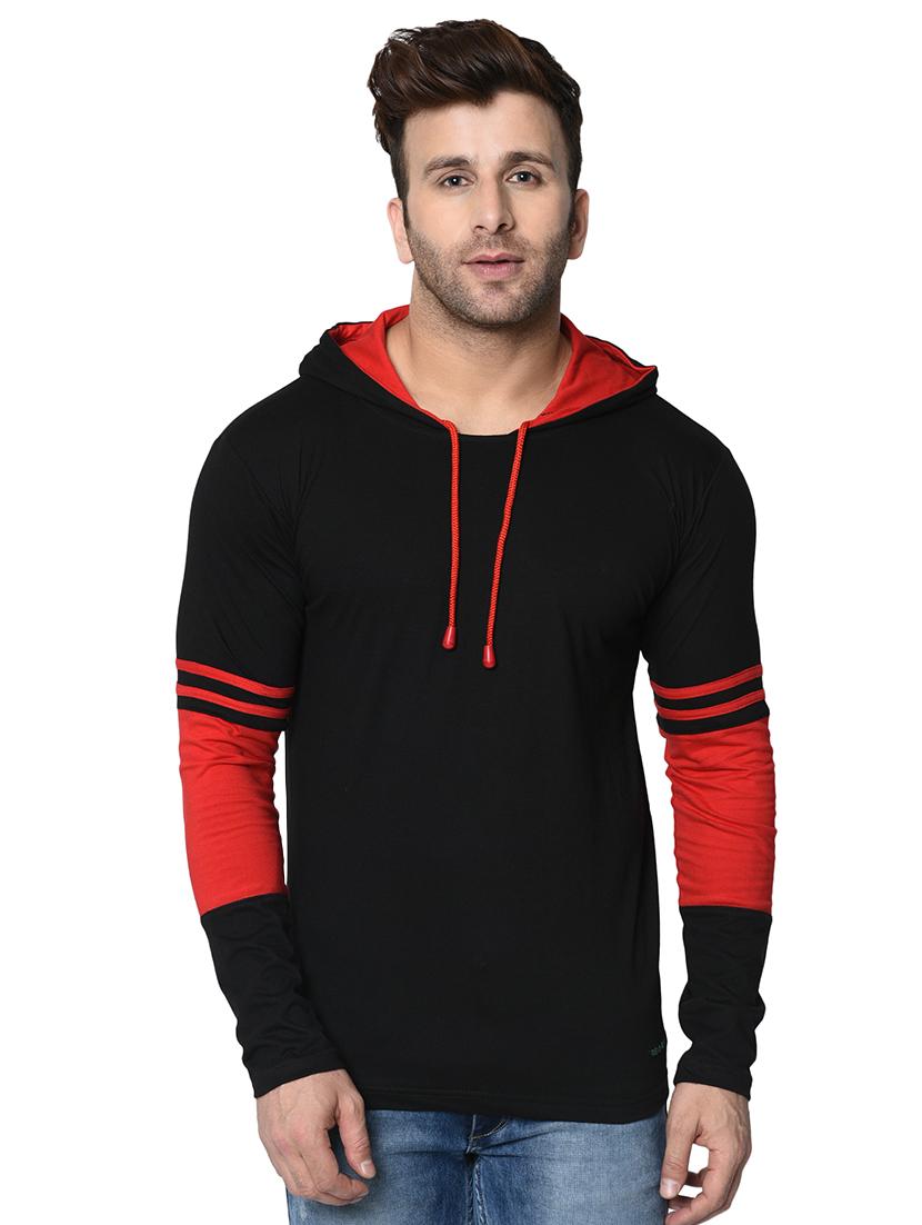 black solid taped t-shirt - 16671501 - Zoom Image - 1