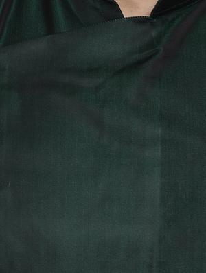 green dupion solid asymmetric kurta - 16671762 - Standard Image - 4