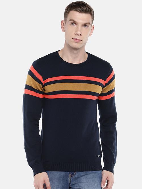 navy blue striped pullover - 16672163 - Standard Image - 1