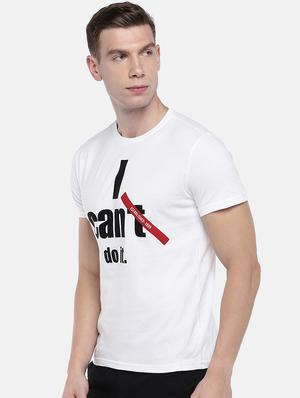 white typographic print t-shirt - 16672201 - Standard Image - 2