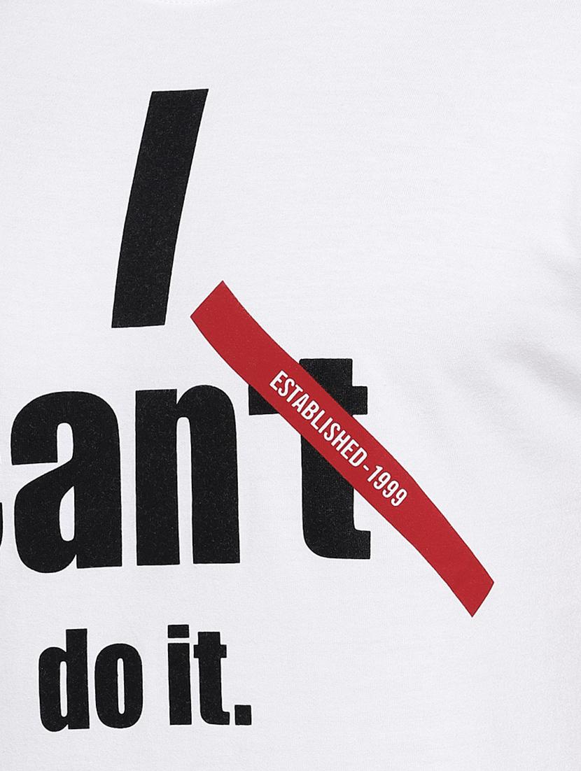 white typographic print t-shirt - 16672201 - Zoom Image - 5