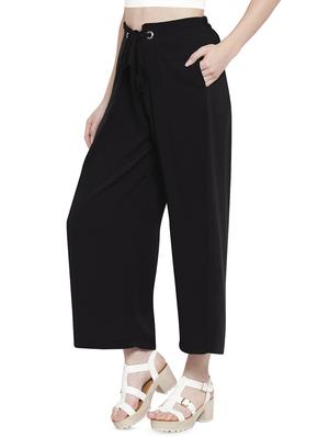 drawstring tie knot wide leg trouser - 16672333 - Standard Image - 2