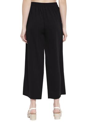 drawstring tie knot wide leg trouser - 16672333 - Standard Image - 3