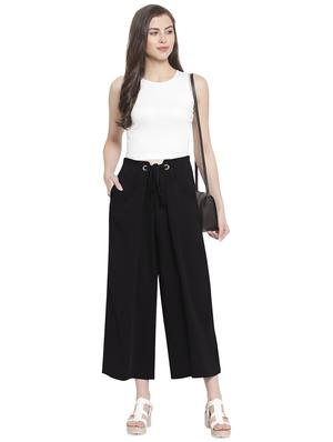 drawstring tie knot wide leg trouser - 16672333 - Standard Image - 4