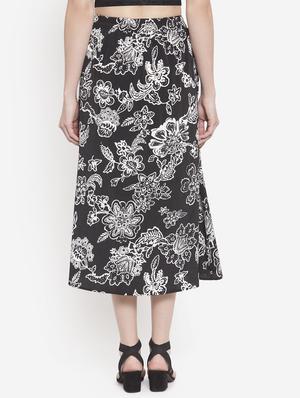 high rise floral wrap skirt - 16672337 - Standard Image - 2