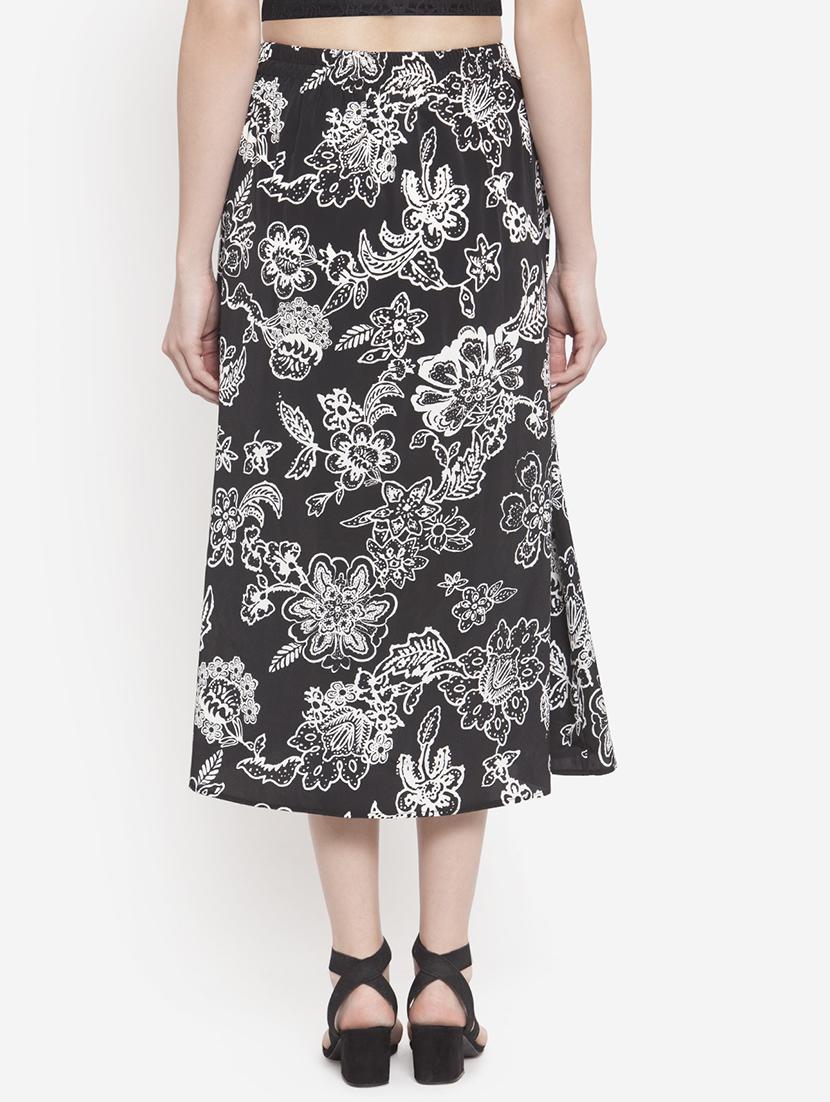 high rise floral wrap skirt - 16672337 - Zoom Image - 2