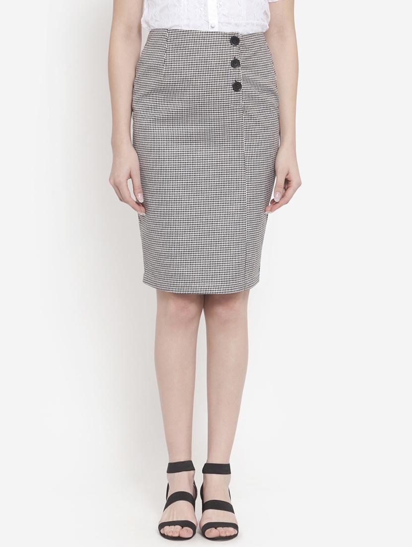 high rise hounds-tooth pencil skirt - 16672391 - Zoom Image - 1