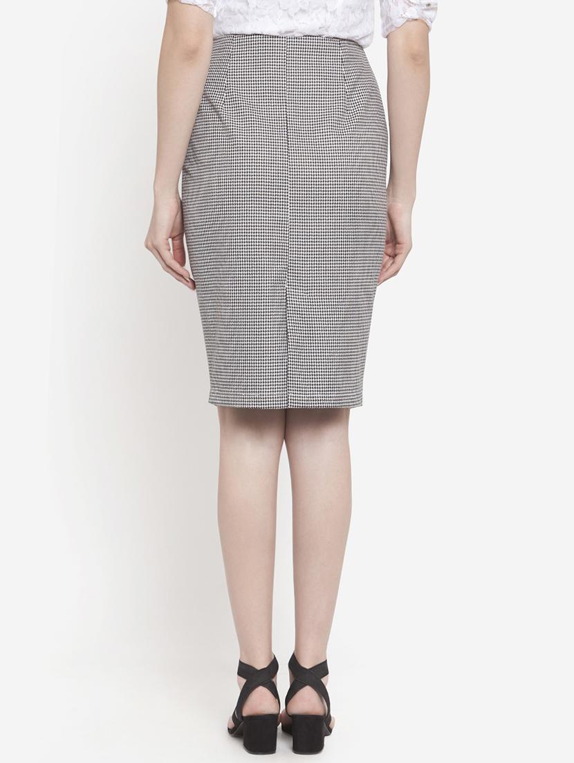 high rise hounds-tooth pencil skirt - 16672391 - Zoom Image - 3