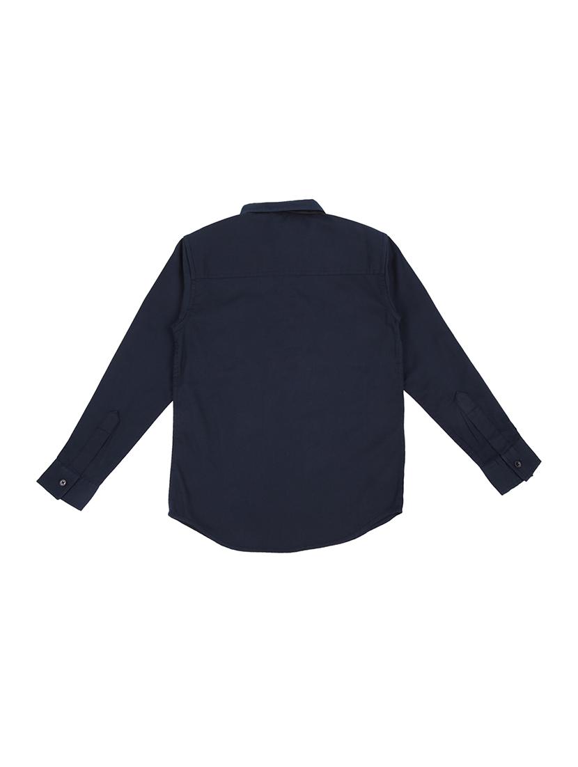 dark blue cotton shirt - 16672418 - Zoom Image - 2