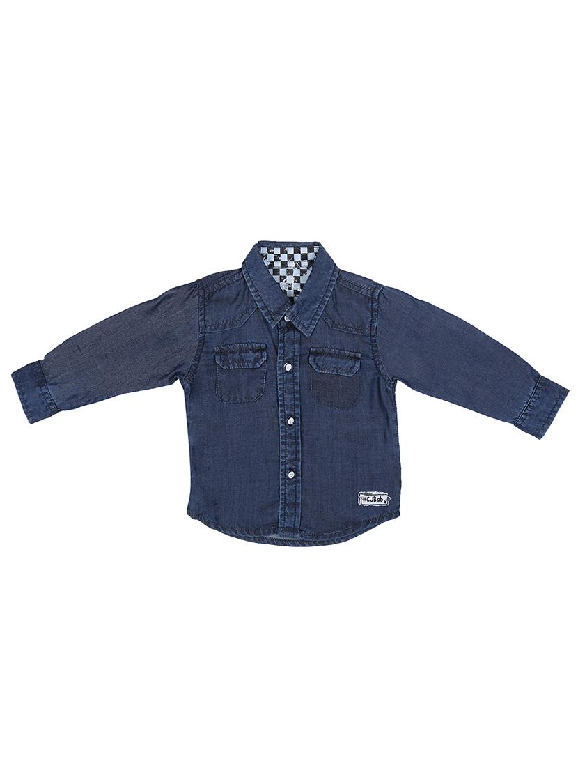 dark blue cotton shirt - 16672461 - Zoom Image - 1