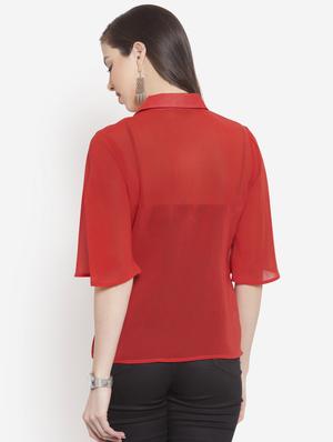 concealed placket long sleeved top - 16672487 - Standard Image - 2