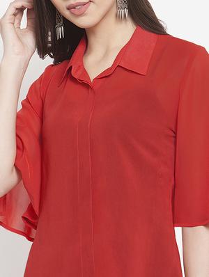 concealed placket long sleeved top - 16672487 - Standard Image - 4
