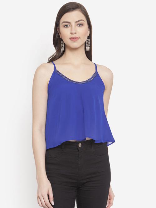 cami neck embellished boxy top - 16672501 - Standard Image - 1