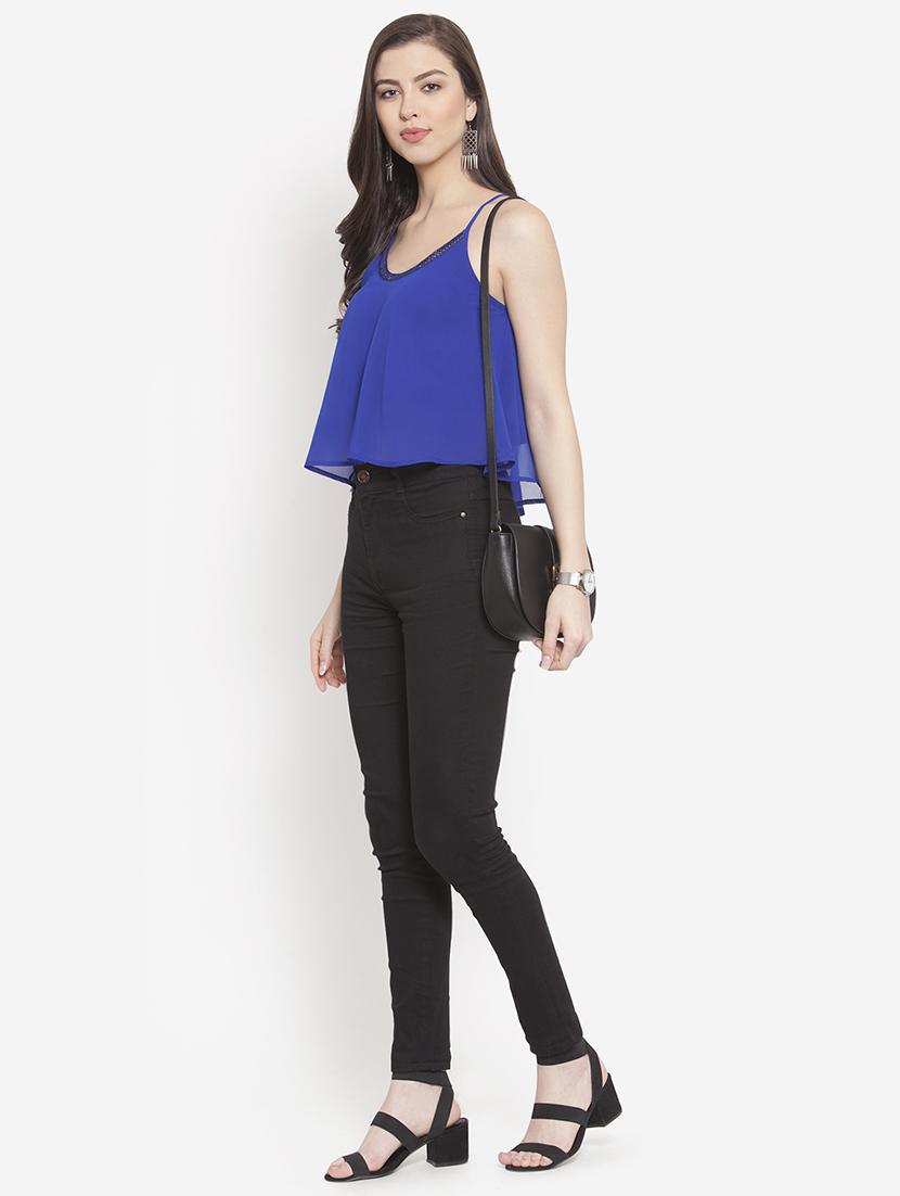 cami neck embellished boxy top - 16672501 - Zoom Image - 3
