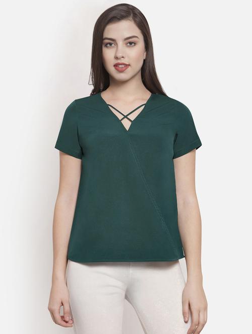 x line neck straight top - 16672505 - Standard Image - 1