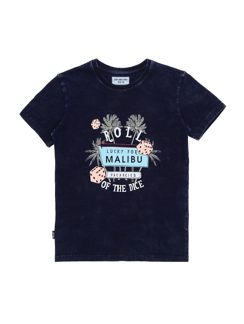dark blue cotton tshirt - 16672600 - Zoom Image - 1