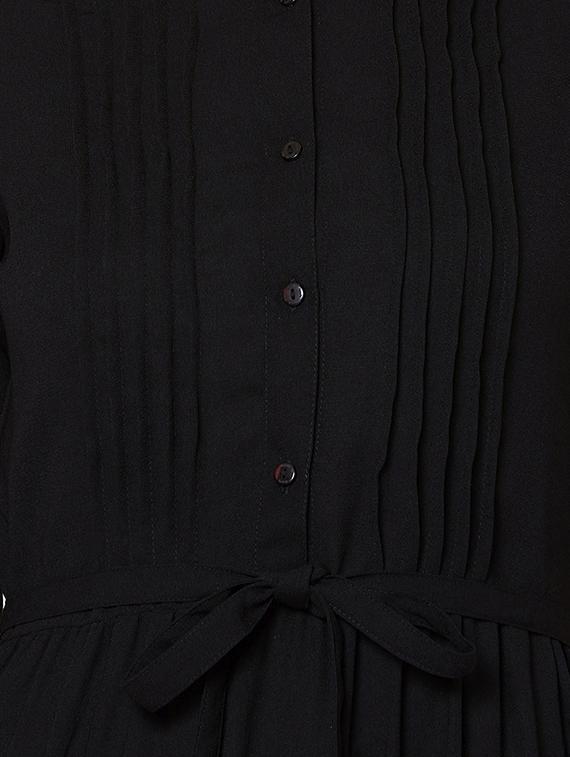 tie front gathered a-line dress - 16672762 - Zoom Image - 4