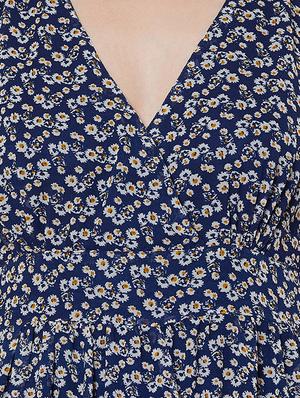 v neck floral belted maxi dress - 16672774 - Standard Image - 4