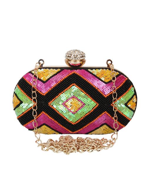 black faux silk box clutch - 16672780 - Very Small Image - 1