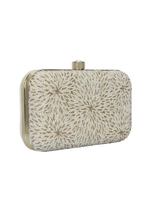 white faux silk box clutch - 16672783 - Standard Image - 4