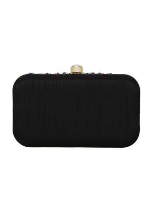 black faux silk box clutch - 16672784 - Standard Image - 2