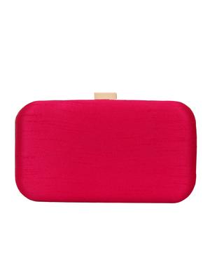 pink faux silk box clutch - 16672786 - Standard Image - 2