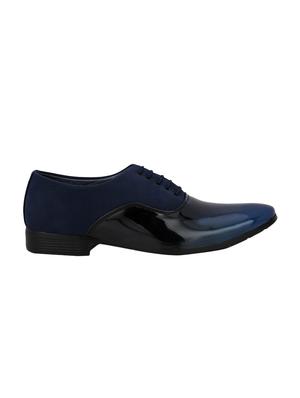 blue patent leather lace-up oxfords - 16672829 - Standard Image - 3