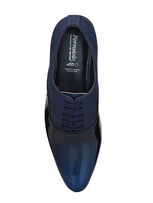 blue patent leather lace-up oxfords - 16672829 - Standard Image - 4