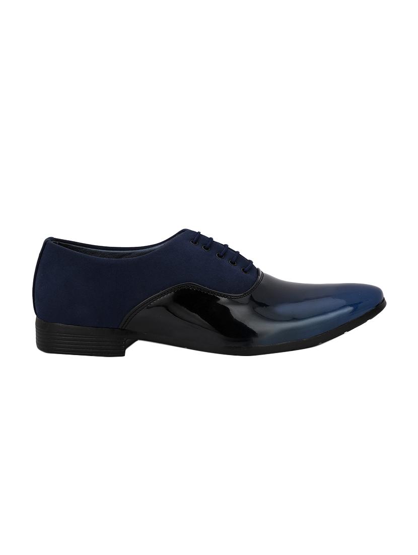 blue patent leather lace-up oxfords - 16672829 - Zoom Image - 3