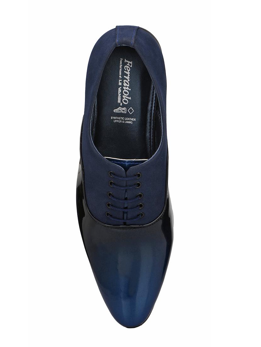 blue patent leather lace-up oxfords - 16672829 - Zoom Image - 4