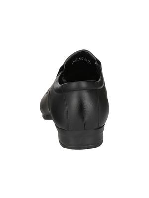 black leatherette slip ons - 16672832 - Standard Image - 3