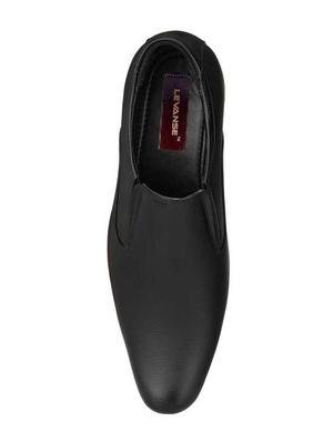 black leatherette slip ons - 16672832 - Standard Image - 4