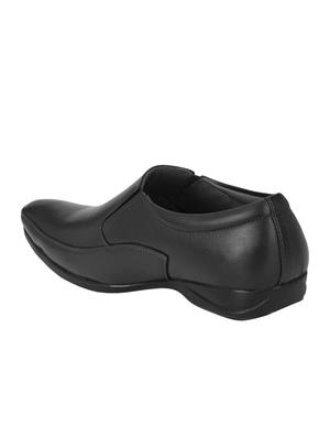 black leatherette slip ons - 16672833 - Standard Image - 3