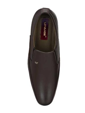 brown leatherette slip ons - 16672834 - Standard Image - 4