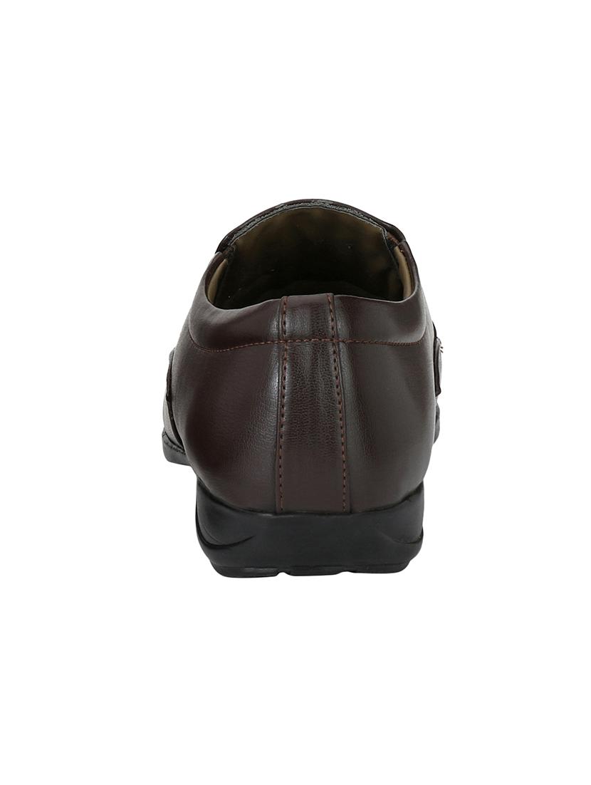 brown leatherette slip ons - 16672834 - Zoom Image - 3