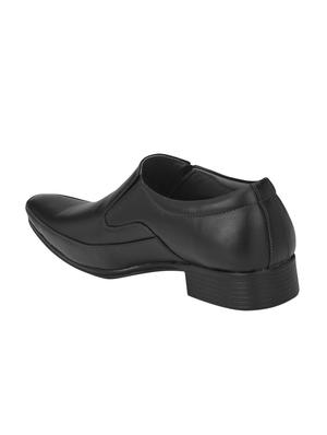 black leatherette slip ons - 16672835 - Standard Image - 3