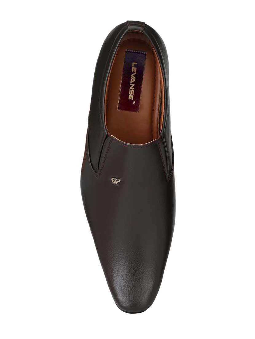 brown leatherette slip ons - 16672838 - Zoom Image - 4