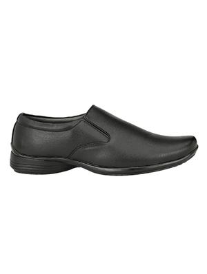 black leatherette slip ons - 16672842 - Standard Image - 2