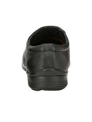 black leatherette slip ons - 16672842 - Standard Image - 3