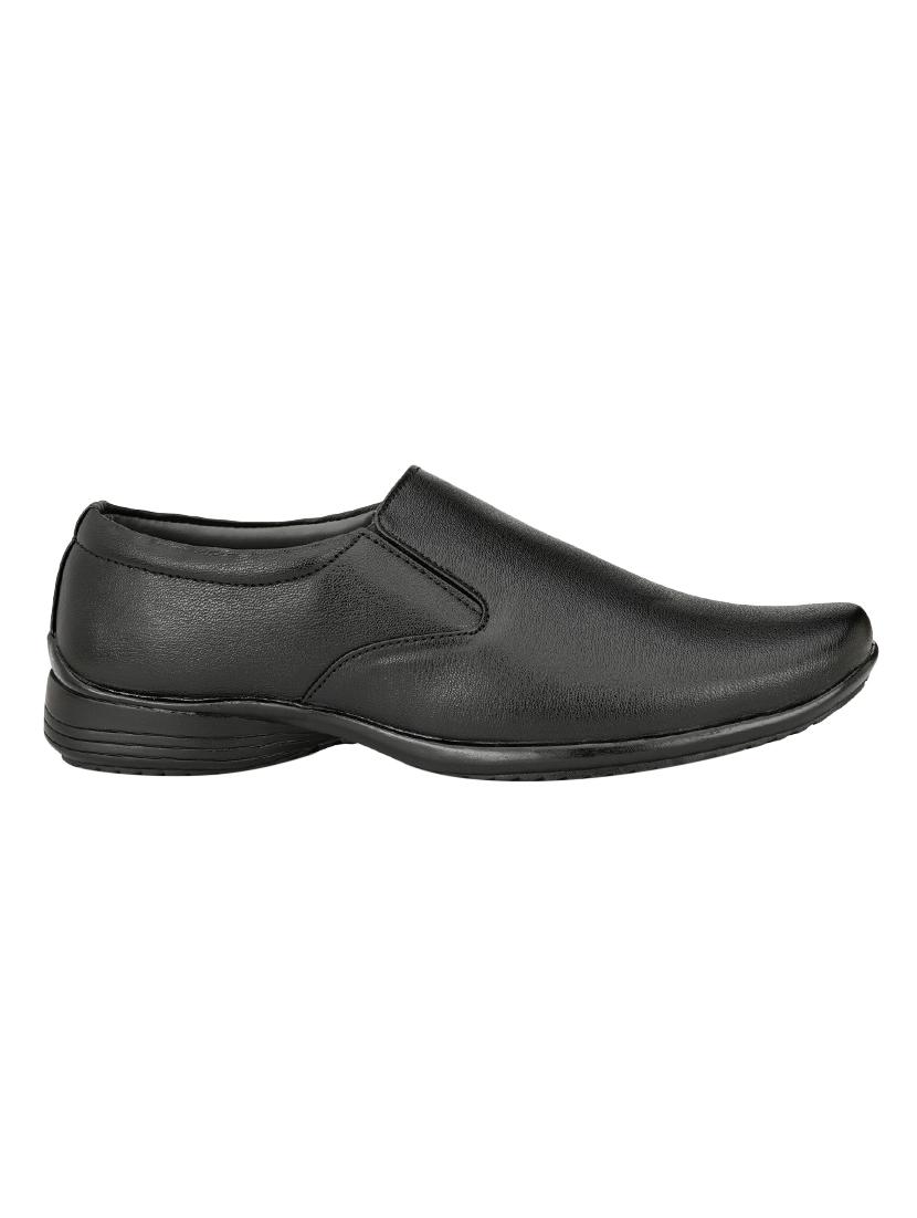 black leatherette slip ons - 16672842 - Zoom Image - 2