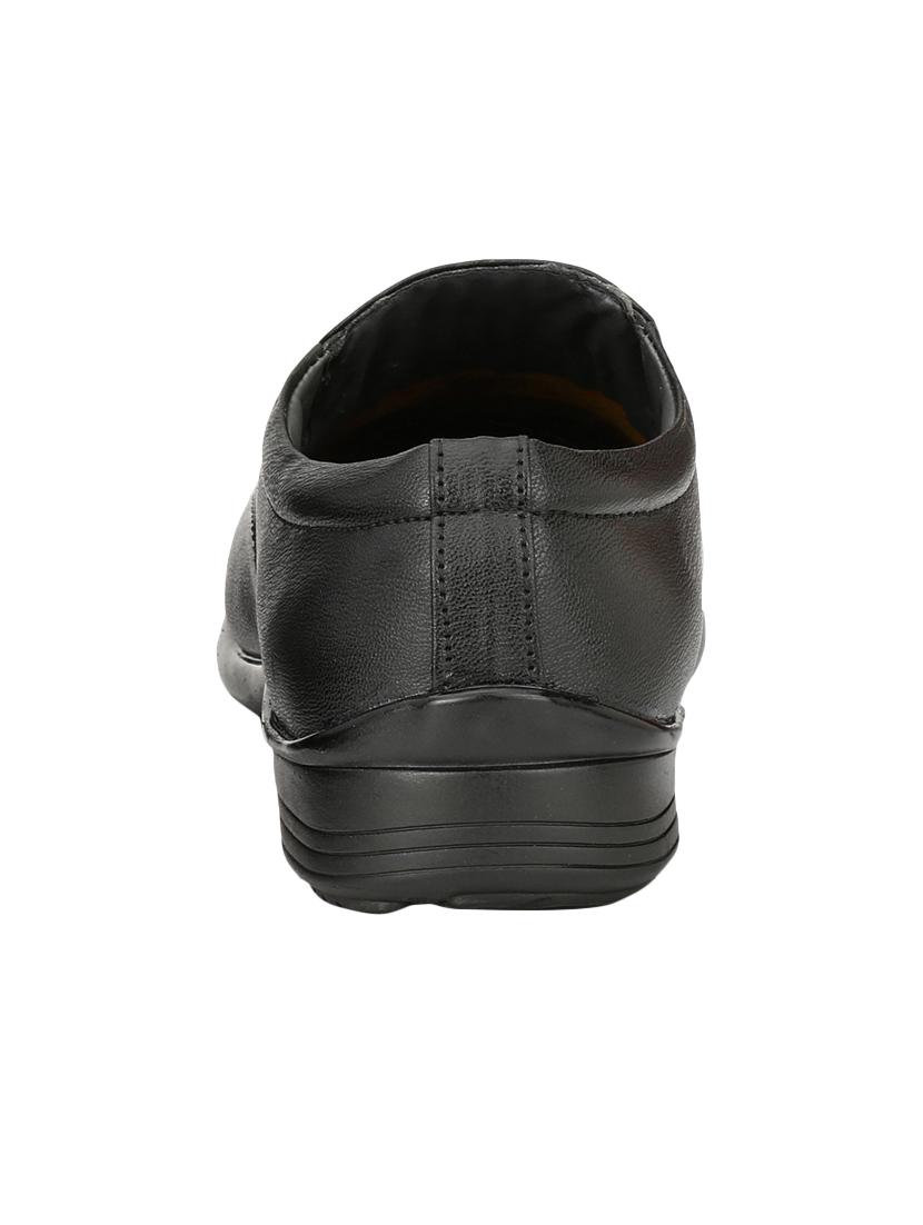 black leatherette slip ons - 16672842 - Zoom Image - 3