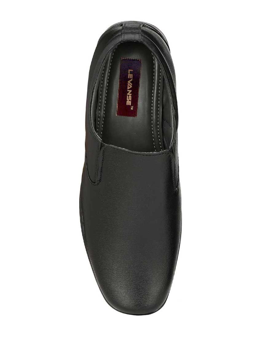 black leatherette slip ons - 16672842 - Zoom Image - 4