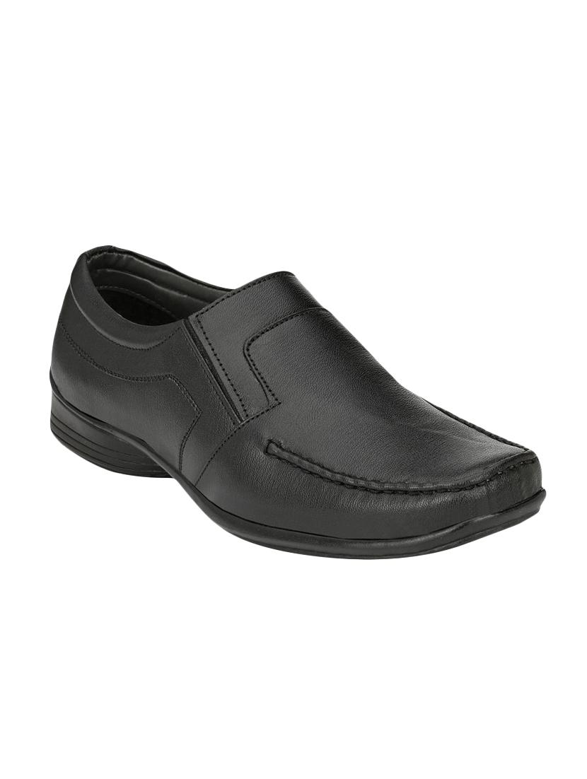 black leatherette slip ons - 16672843 - Zoom Image - 1