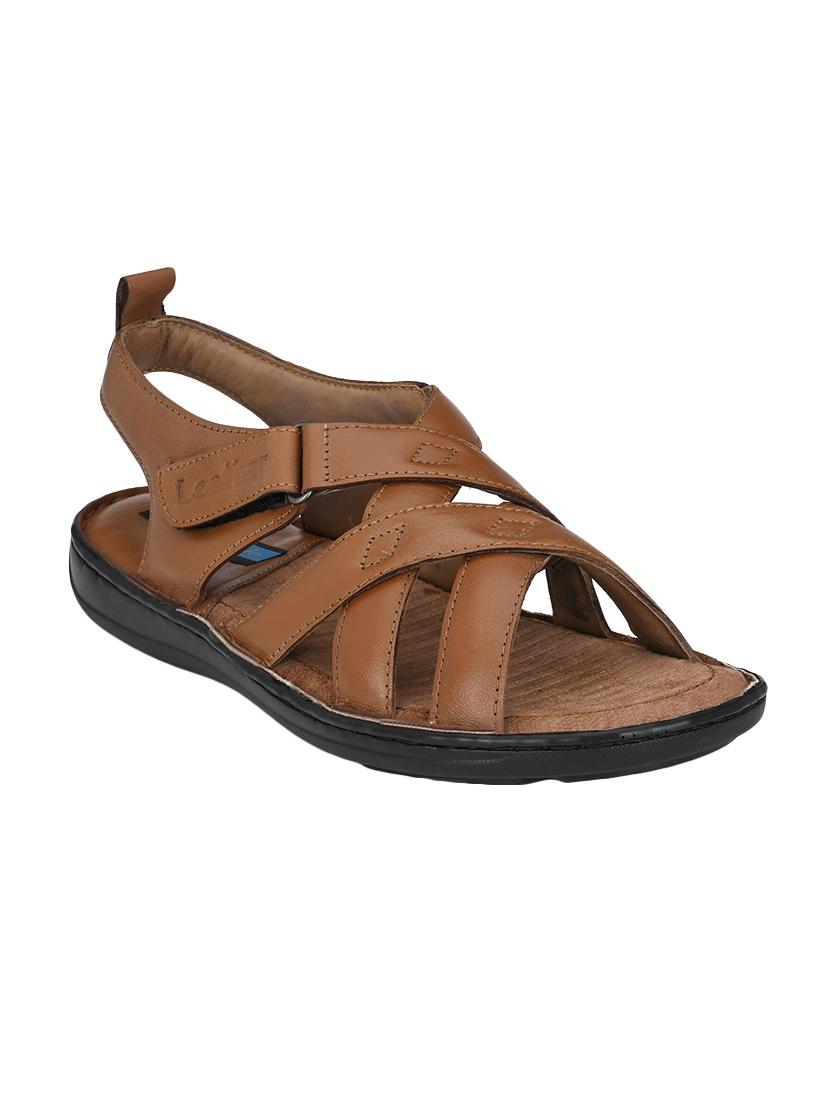 tan leather back strap sandals - 16672845 - Zoom Image - 1