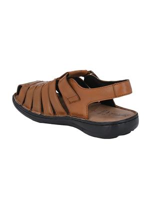 tan leather back strap sandals - 16672846 - Standard Image - 2