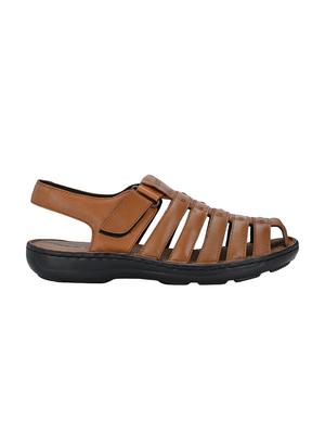 tan leather back strap sandals - 16672846 - Standard Image - 3