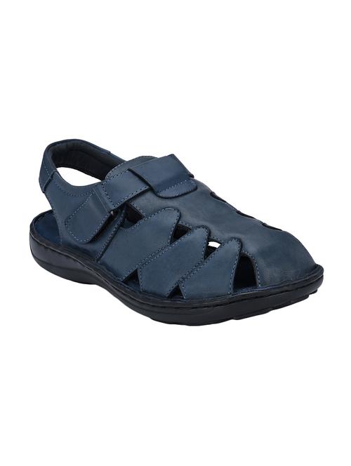blue leather back strap sandals - 16672848 - Standard Image - 1