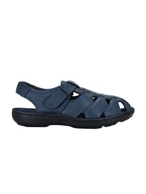 blue leather back strap sandals - 16672848 - Standard Image - 3
