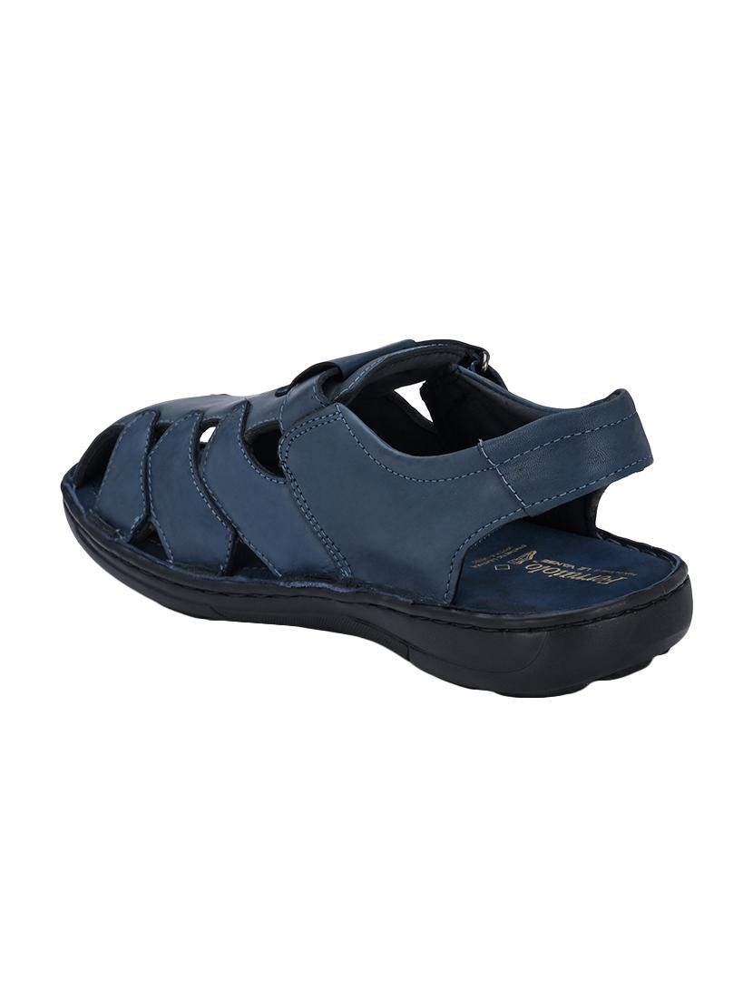 blue leather back strap sandals - 16672848 - Zoom Image - 2