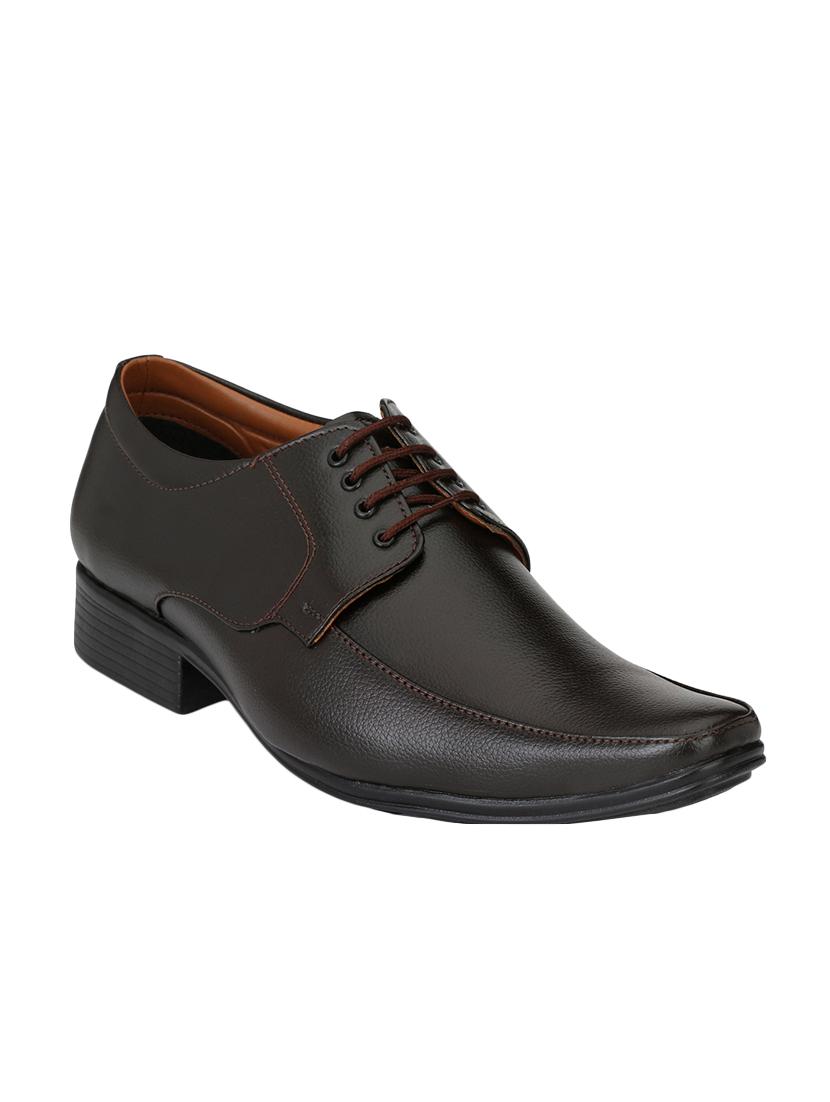 brown leather lace-up derbys - 16672896 - Zoom Image - 1